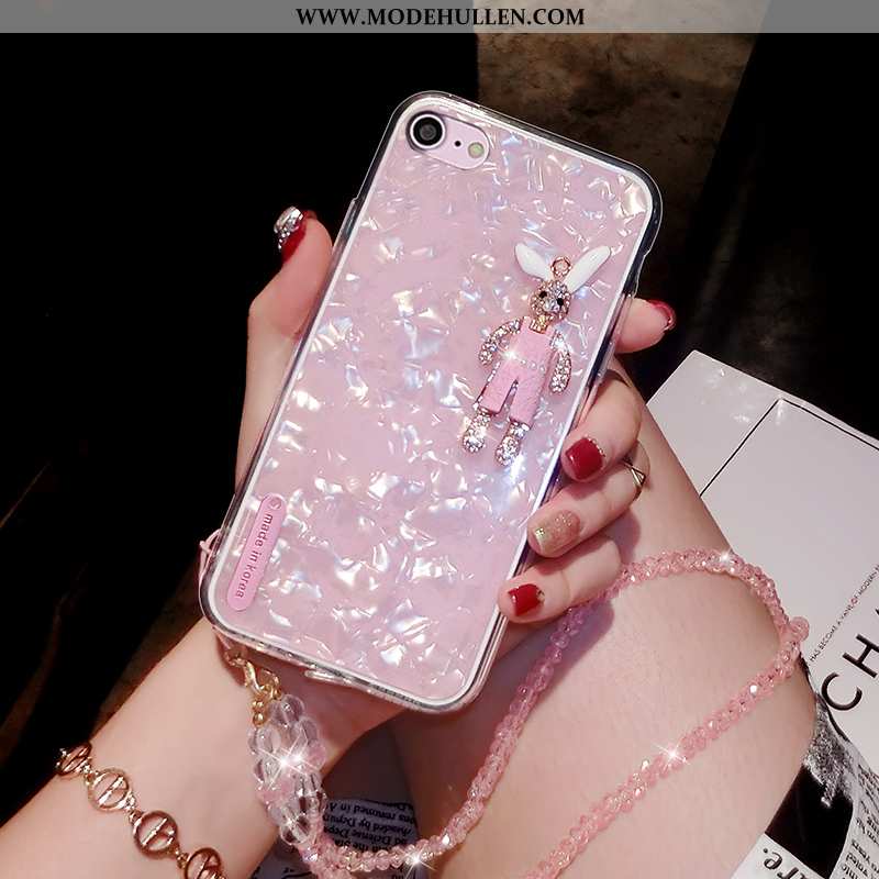 Hülle iPhone 7 Persönlichkeit Kreativ Case Schutz Handy Rosa Hängende Verzierungen