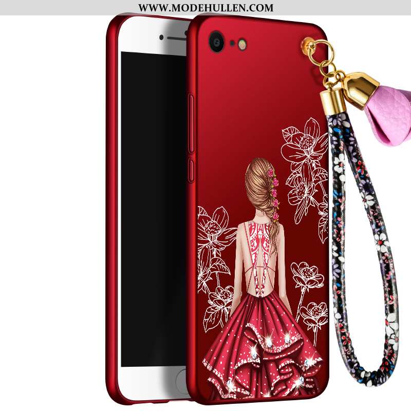 Hülle iPhone 7 Persönlichkeit Kreativ Handy Rot Netto Rot Alles Inklusive Anti-sturz Rote