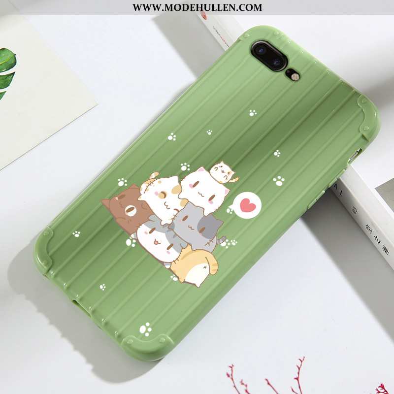 Hülle iPhone 7 Plus Nubuck Kreativ Trend Handy Anti-sturz Case Schutz Grün
