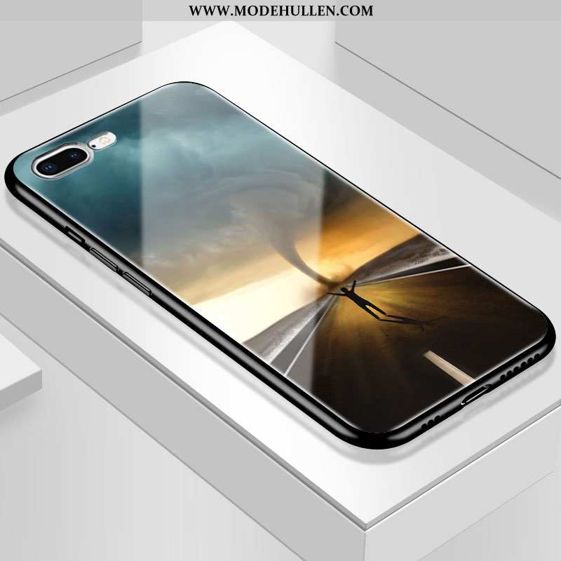 Hülle iPhone 7 Plus Persönlichkeit Schutz Liebhaber Glas Einfach Temperieren Schwarz