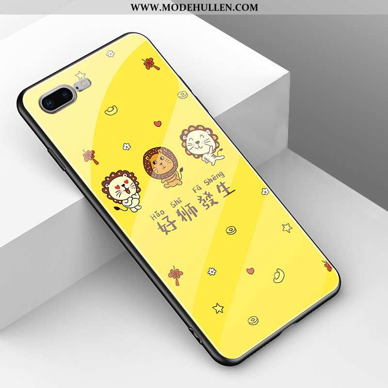 Hülle iPhone 7 Plus Schutz Glas Netto Rot Tier Weiche Anti-sturz Gelbe