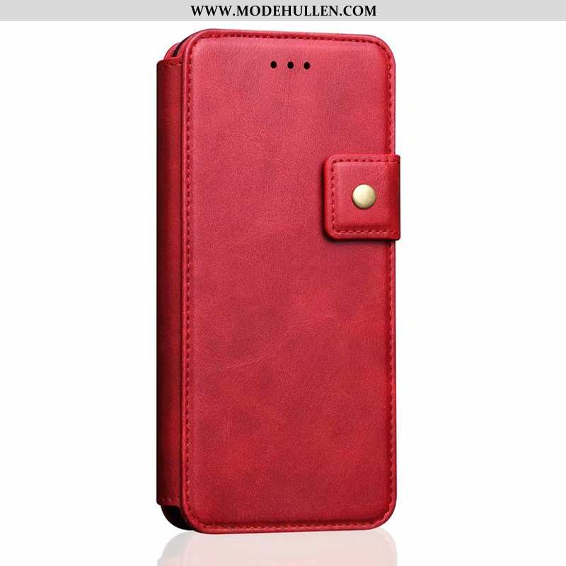 Hülle iPhone 7 Schutz Lederhülle Folio Split Handy Neu Rote
