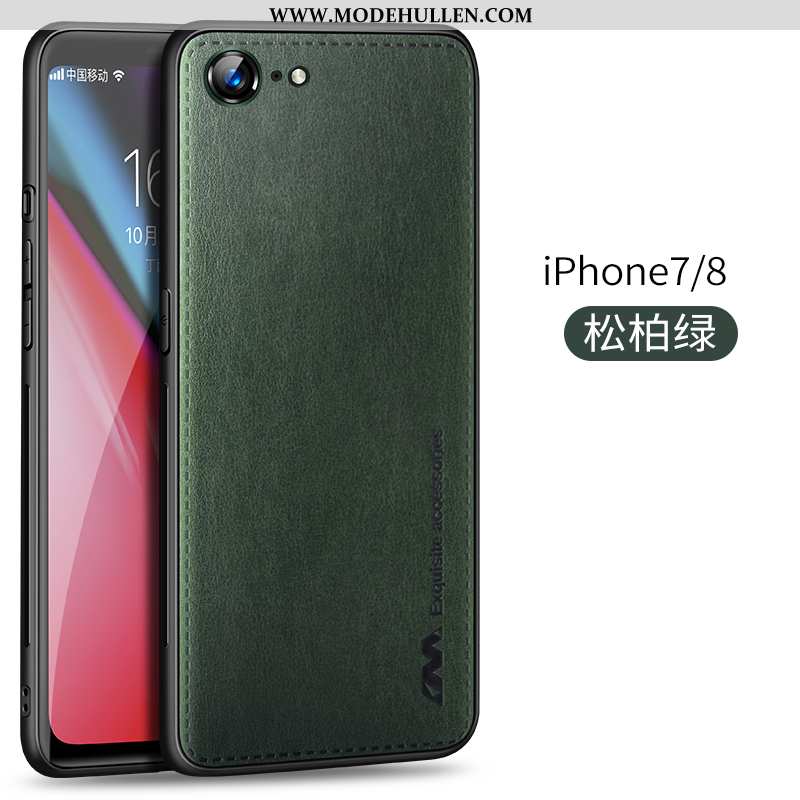 Hülle iPhone 7 Super Dünne Lederhülle Trend Handy Case Türkis