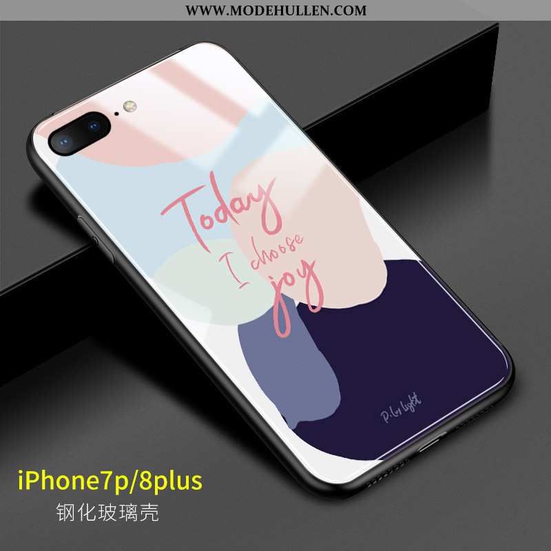 Hülle iPhone 8 Plus Kreativ Trend Netto Rot Persönlichkeit Muster Spiegel Handy Rosa