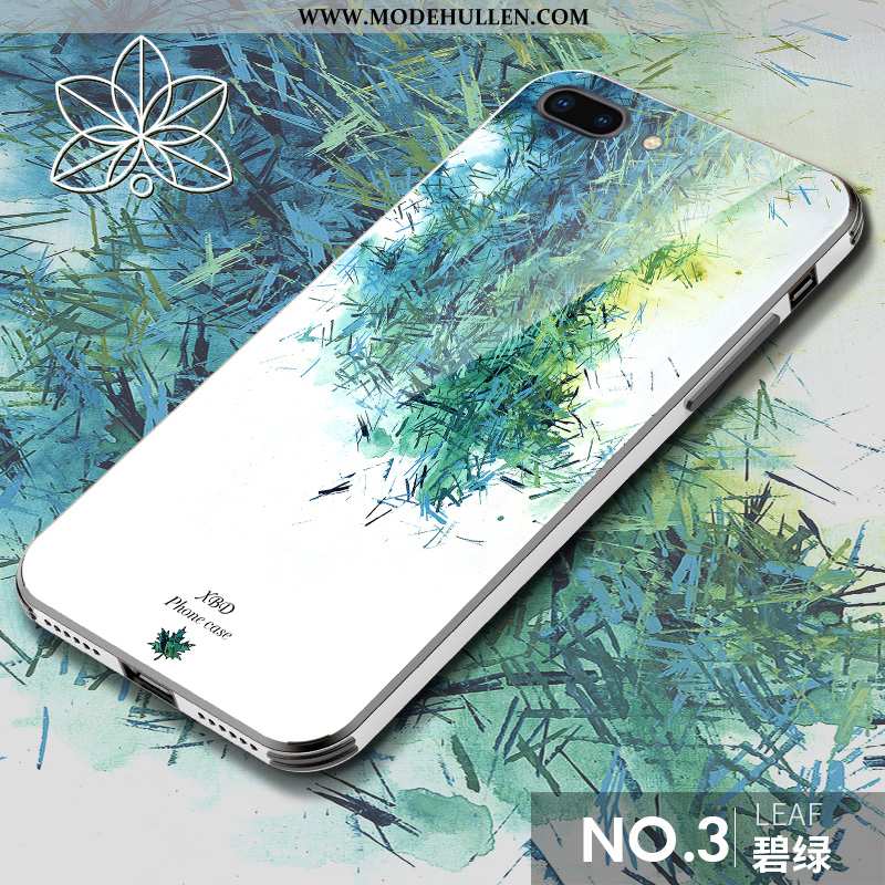 Hülle iPhone 8 Plus Trend Super Dünne Netto Rot Case Glas Schutz Grün
