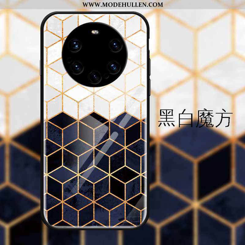 Hülle Huawei Mate 40 Pro+ Kreativ Schutz Persönlichkeit Mode Muster Glas Geometrie Schwarz