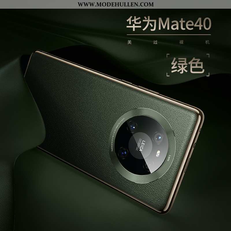 Hülle Huawei Mate 40 Super Dünne Echt Leder Alles Inklusive Anti-sturz Luxus Handy Gelbe