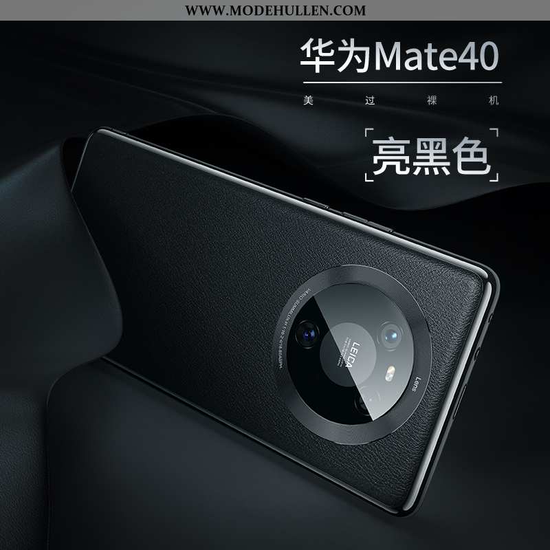 Hülle Huawei Mate 40 Super Dünne Echt Leder Alles Inklusive Anti-sturz Luxus Handy Gelbe