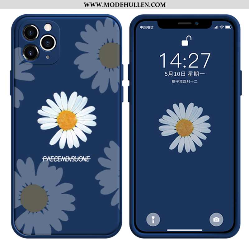 Hülle iPhone 12 Pro Super Weiche Handy Chrysanthemes Dünne Liebhaber Blau