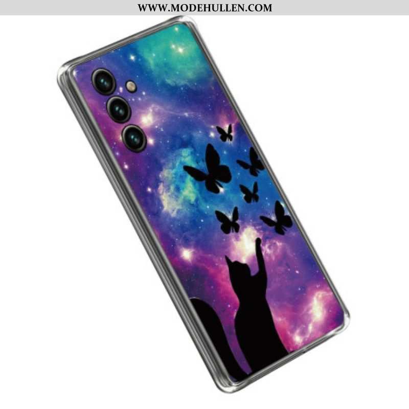 Handyhülle Für Samsung Galaxy A14 / A14 5G Space Cat Silikon