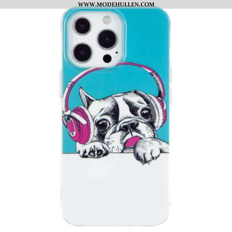 Hülle Für iPhone 15 Pro Max Fluoreszierender Hund