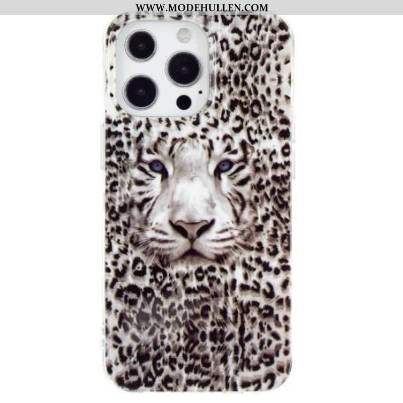 Hülle Für iPhone 15 Pro Max Fluoreszierender Leopard