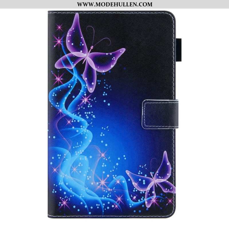 Lederhüllen Für Samsung Galaxy Tab A8 (2021) Bunte Schmetterlinge