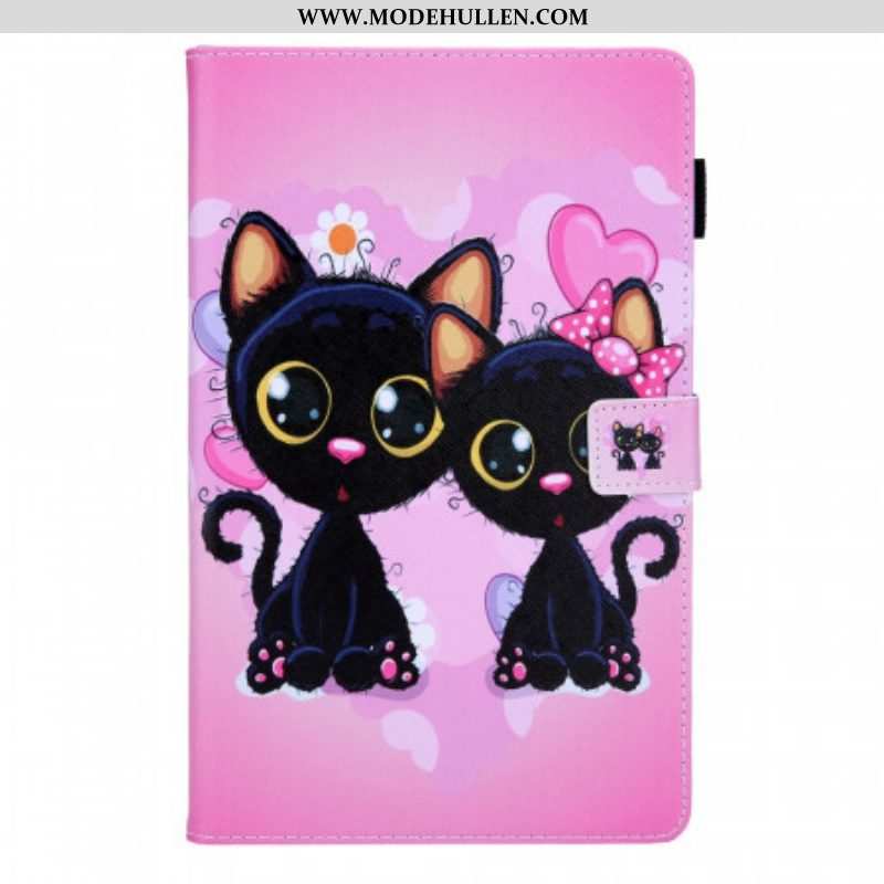 Lederhüllen Für Samsung Galaxy Tab A8 (2021) Ein Paar Katzen