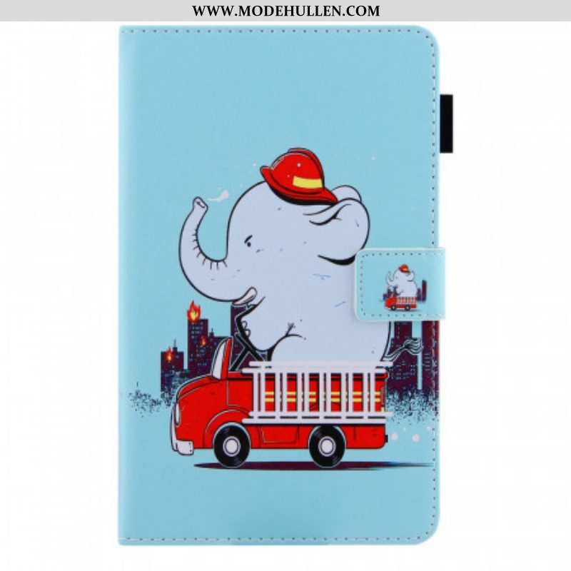 Lederhüllen Für Samsung Galaxy Tab A8 (2021) Feuerwehrmann-elefant