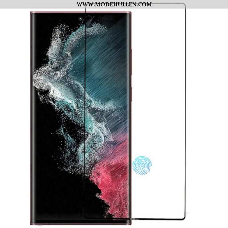 Black Contour Hartglasschutz Für Samsung Galaxy S23 Ultra 5G