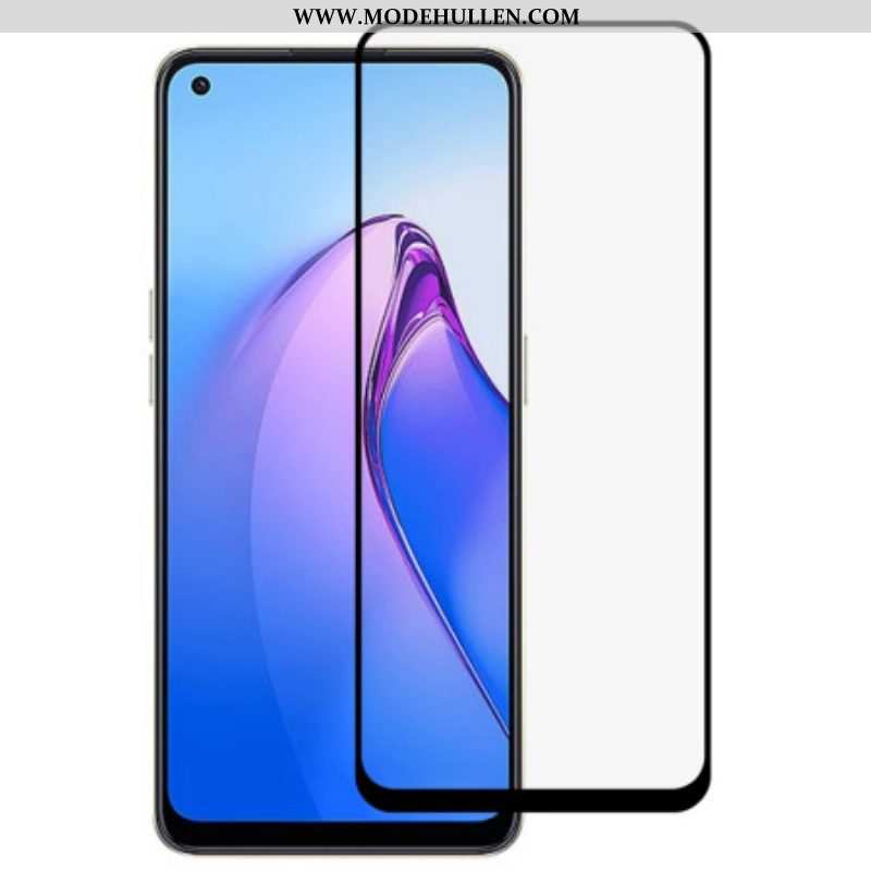 Displayschutzfolie Aus Gehärtetem Glas Für Oppo Reno 8. Schwarze Kanten