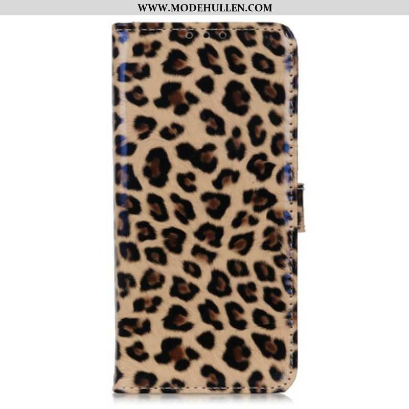 Flip Case Für Asus Zenfone 8 Einfacher Leopard