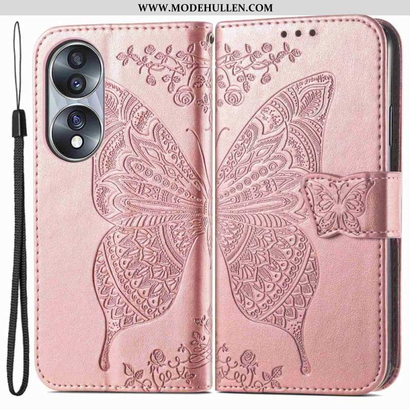 Flip Case Für Honor 70 Barocker Schmetterling