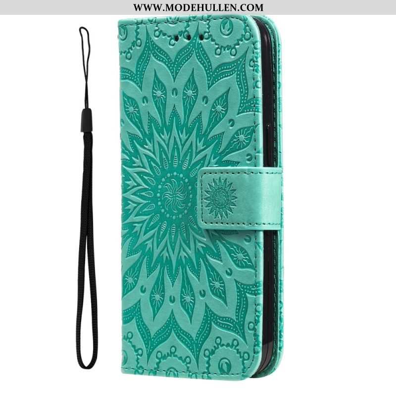 Flip Case Für Honor Magic 5 Lite Mandala-sonne Mit Schlüsselband