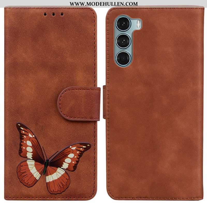 Flip Case Für Moto G200 5G Hautberührender Schmetterling