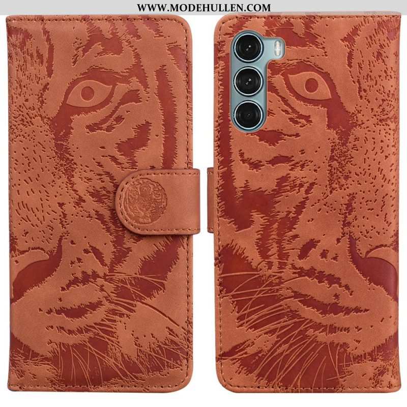 Flip Case Für Moto G200 5G Tiger-gesichtsdruck