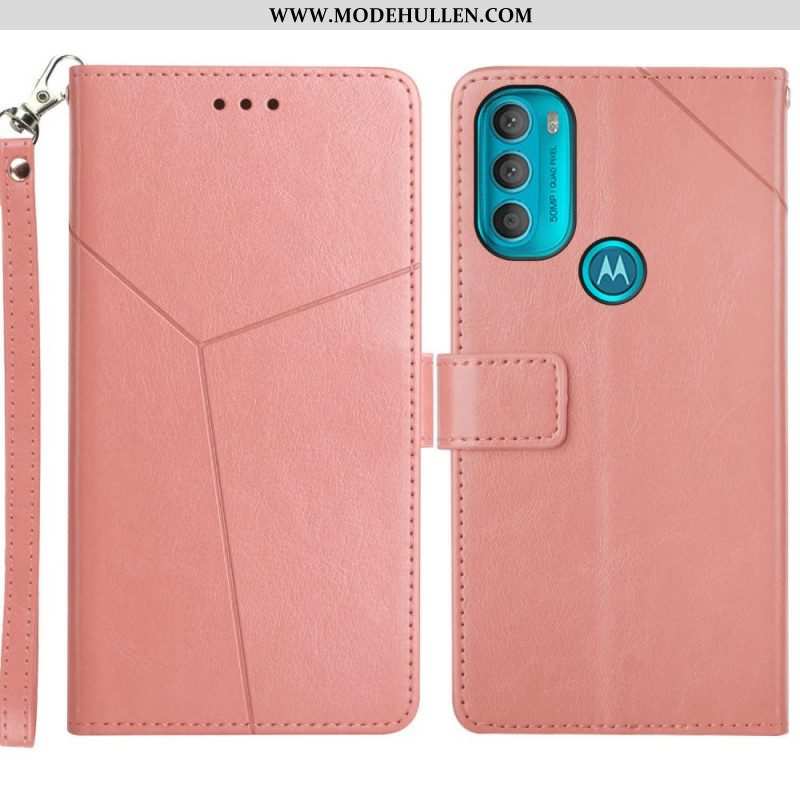 Flip Case Für Moto G71 5G Stil Leder Geo Y Design