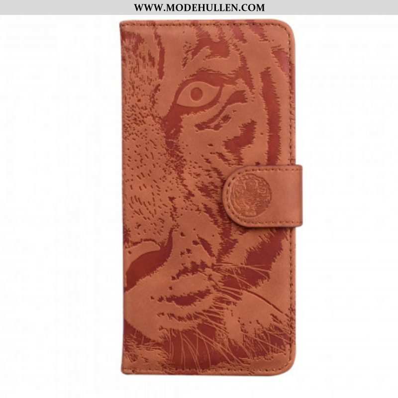 Flip Case Für Motorola Edge 20 Pro Tiger-gesichtsdruck