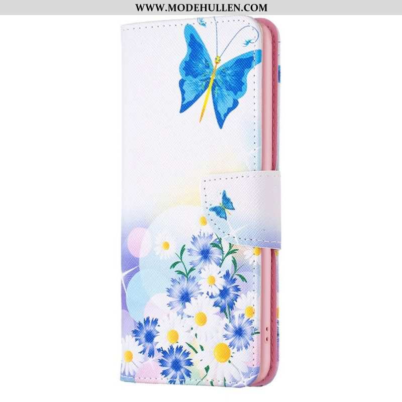 Flip Case Für OnePlus 10 Pro 5G Aquarell-schmetterlinge