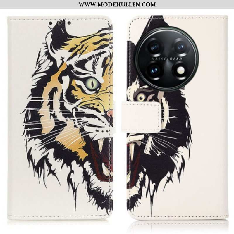 Flip Case Für OnePlus 11 5G Wilder Tiger