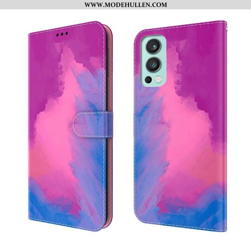 Flip Case Für OnePlus Nord 2 5G Aquarell