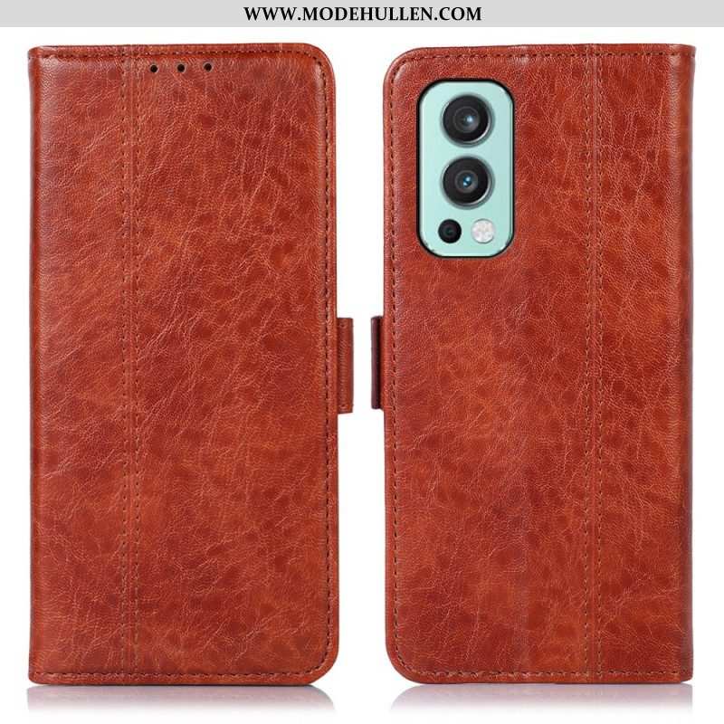 Flip Case Für OnePlus Nord 2 5G Dezente Nähte