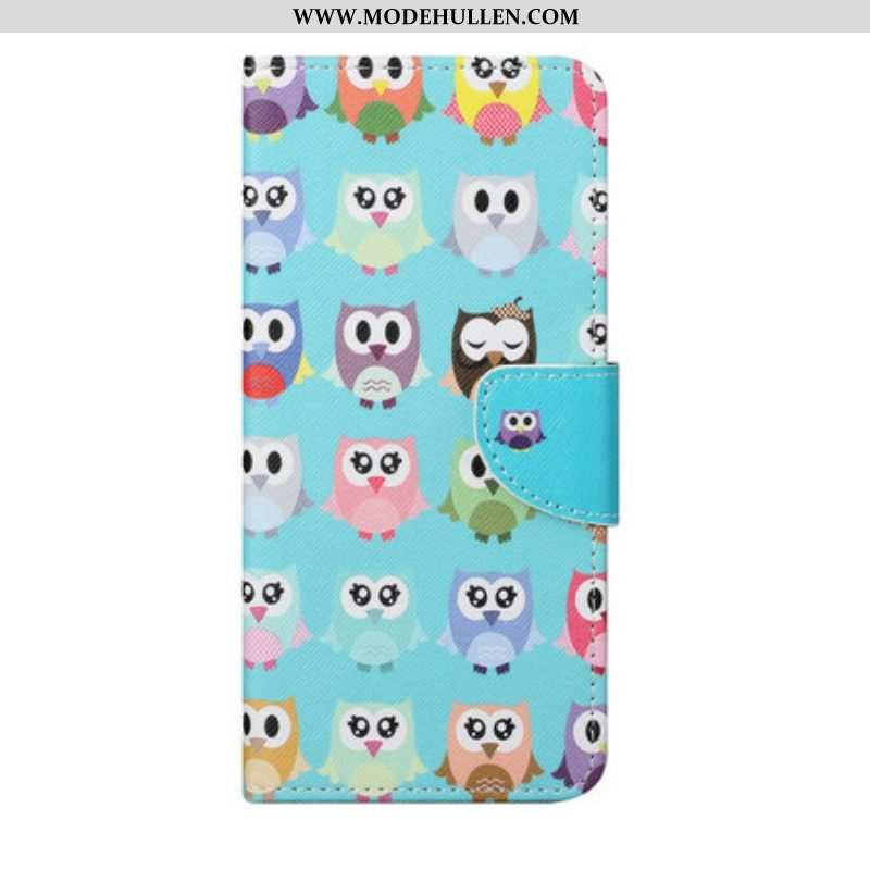 Flip Case Für OnePlus Nord 2 5G Mehrere Eulen