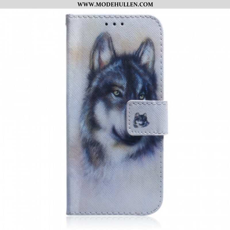 Flip Case Für OnePlus Nord CE 2 5G Wolf-malerei