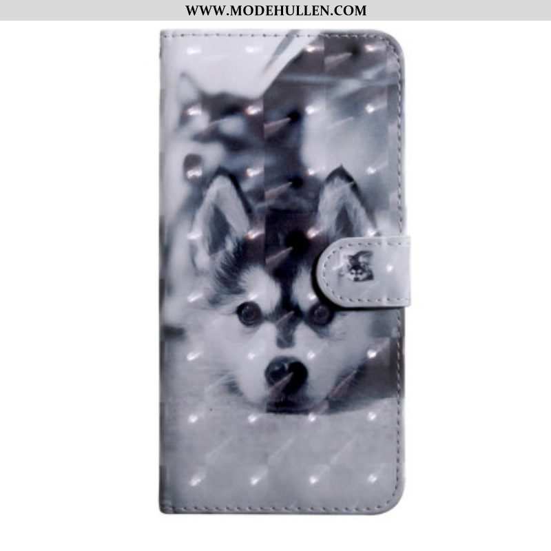 Flip Case Für Oppo A54 5G / A74 5G Husky-hund Mit Schlüsselband