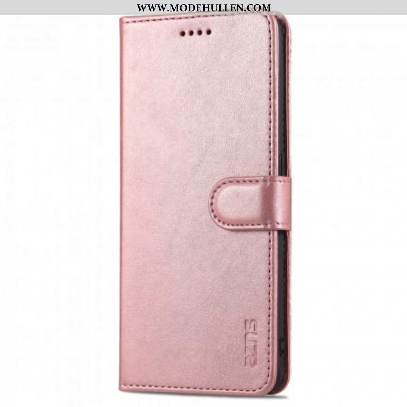 Flip Case Für Oppo A94 5G Azns Ledereffekt