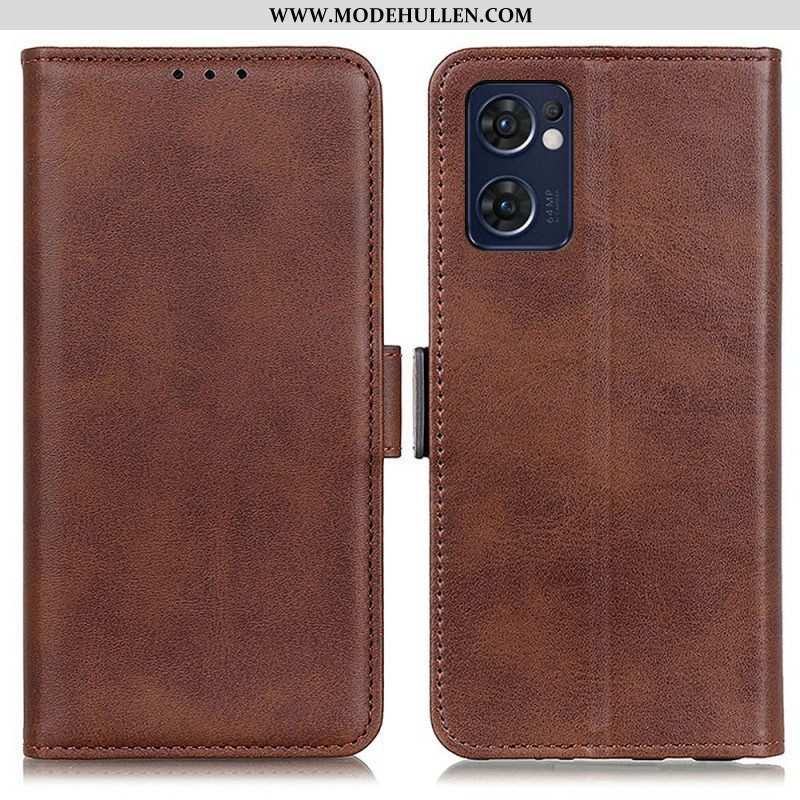 Flip Case Für Oppo Find X5 Lite Flip Case Doppelte Klappe