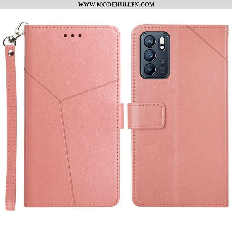 Flip Case Für Oppo Reno 6 5G Stil Leder Geo Y Design