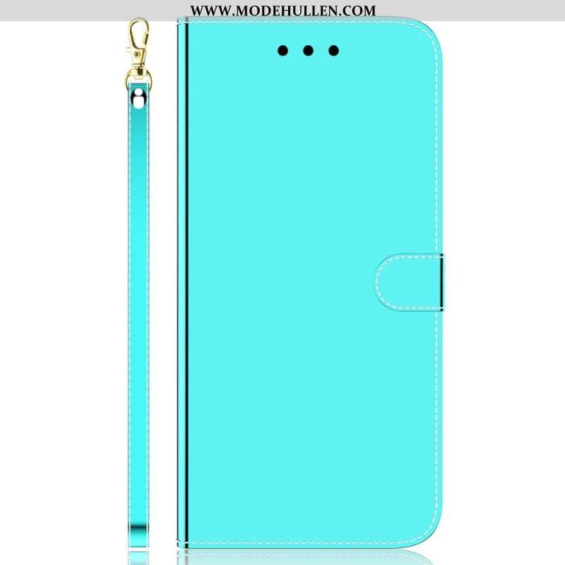 Flip Case Für Oppo Reno 8 Spiegel Und Schlüsselband