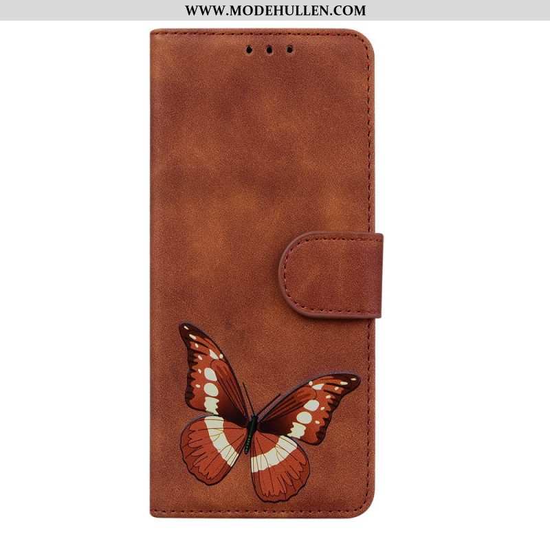 Flip Case Für Poco F4 Schmetterlingsdesign