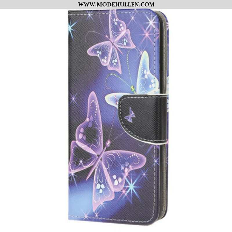 Flip Case Für Poco M3 Moderne Schmetterlinge