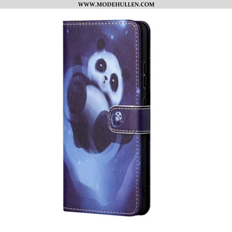 Flip Case Für Poco M3 Pro 5G Mit Kordel Panda Space Mit Schlüsselband