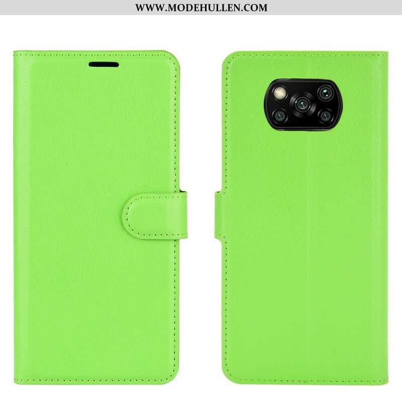 Flip Case Für Poco X3 / X3 Pro / X3 NFC Klassisches Kunstleder