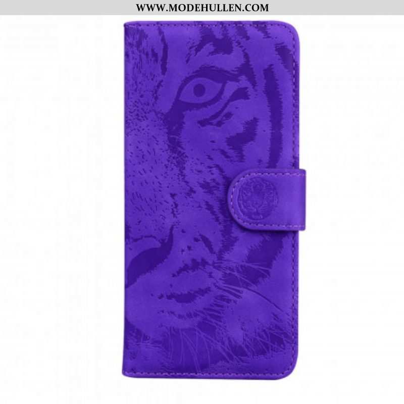 Flip Case Für Poco X3 / X3 Pro / X3 NFC Tiger-gesichtsdruck