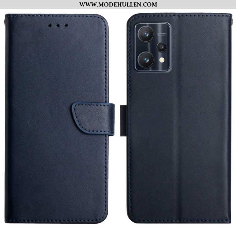 Flip Case Für Realme 9 Echtes Nappaleder