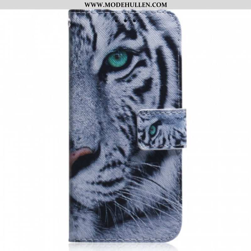 Flip Case Für Realme 9i Weißer Tiger