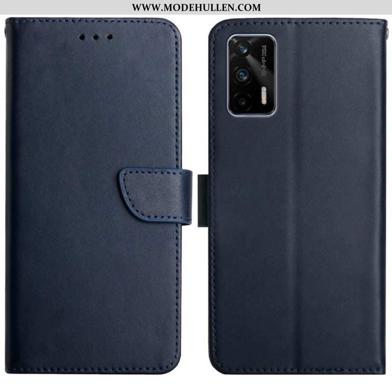 Flip Case Für Realme GT 5G Echtes Nappaleder