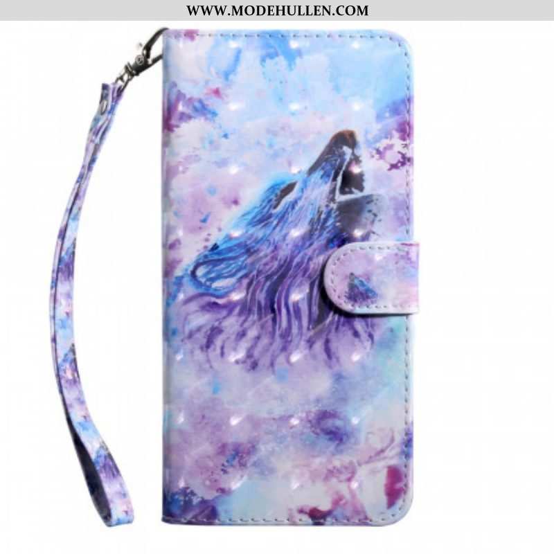 Flip Case Für Samsung Galaxy A13 5G / A04s Aquarell-wolf