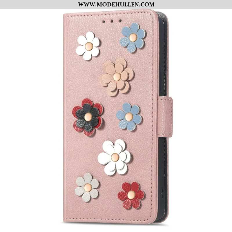 Flip Case Für Samsung Galaxy A14 / A14 5G Dekorative Blumen