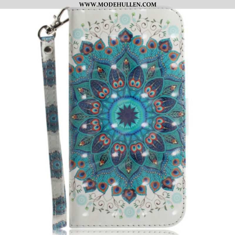 Flip Case Für Samsung Galaxy A14 / A14 5G Mit Kordel Riemchen-mandala